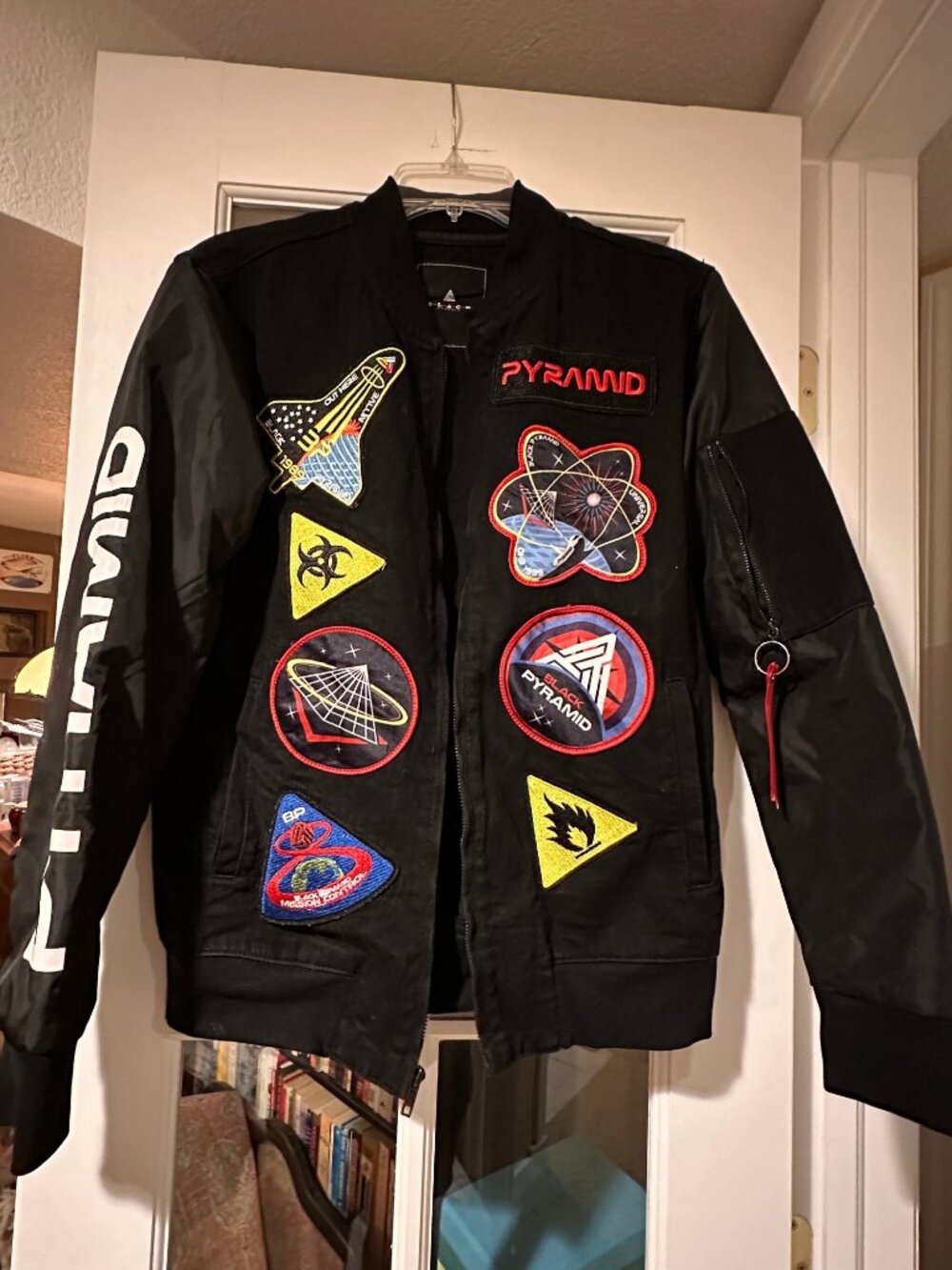 Black Pyramid Mission Control Bomber Jacket sz S